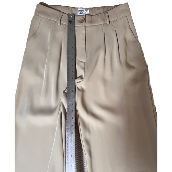 Princess‎ Polly Wide Leg Pleated Dress Pants Beige Size 10 - Picture 9 of 10